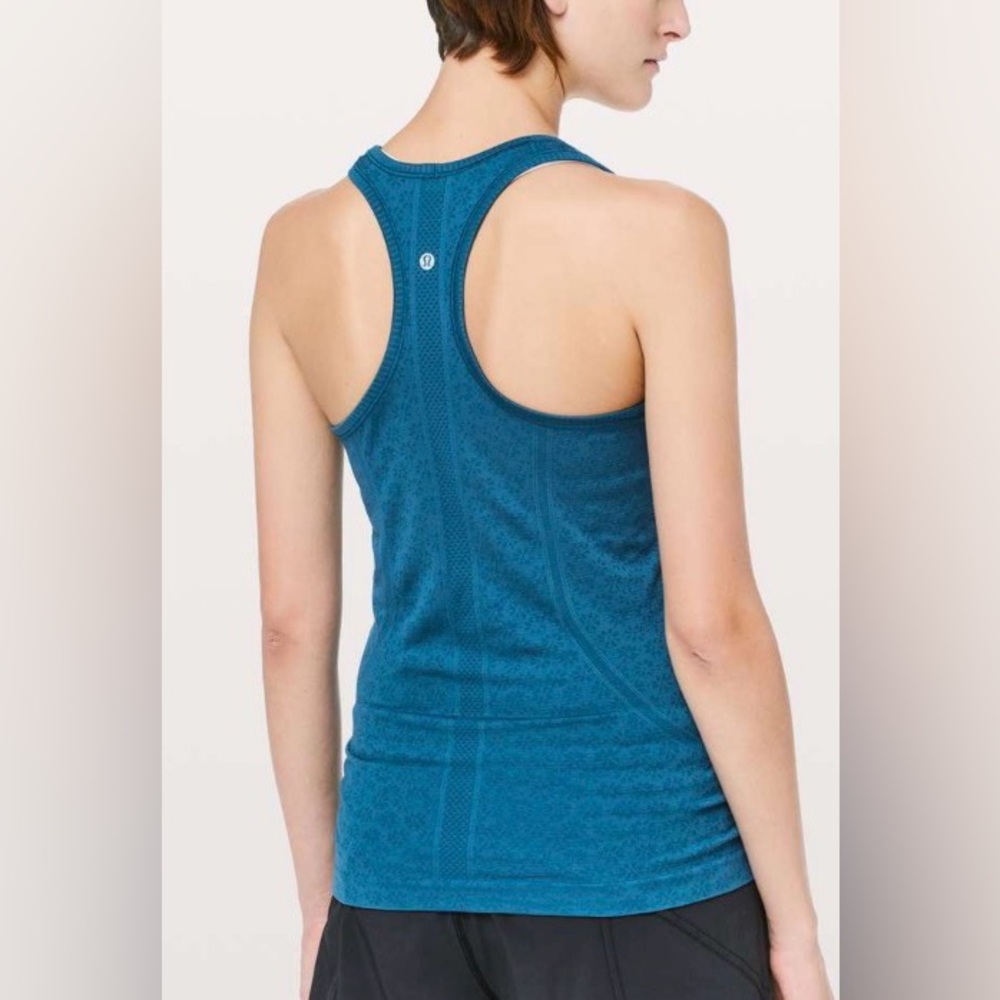 Lululemon‎ Swiftly Tech Racerback Carbon Blue Mesh sz2